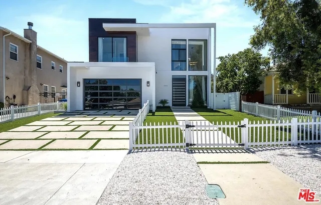 a house view with a garden