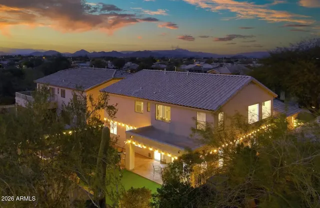 a view of a city from a balcony