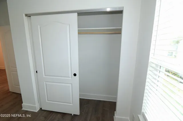 an empty room with a window