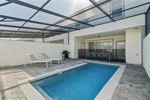 a view of dining room with furniture