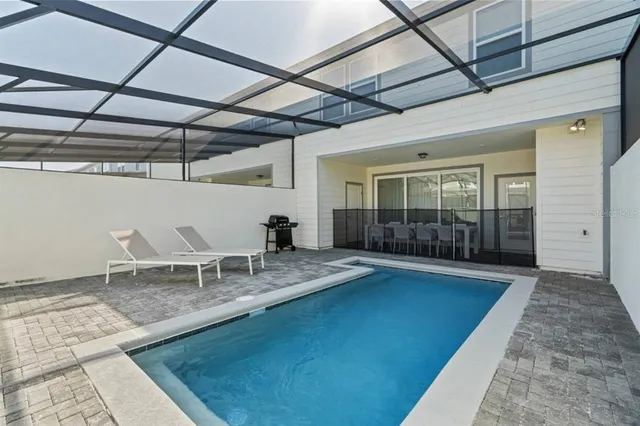 a view of dining room with furniture