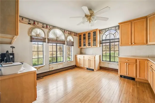 a view of an empty room and window