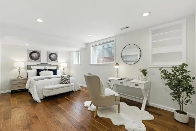 a kitchen with a stove and a microwave