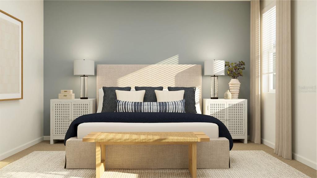 641 Terrapin Drive DeBary, FL 32713 - Photo 14 of 20 a bedroom with a bed and a mirror