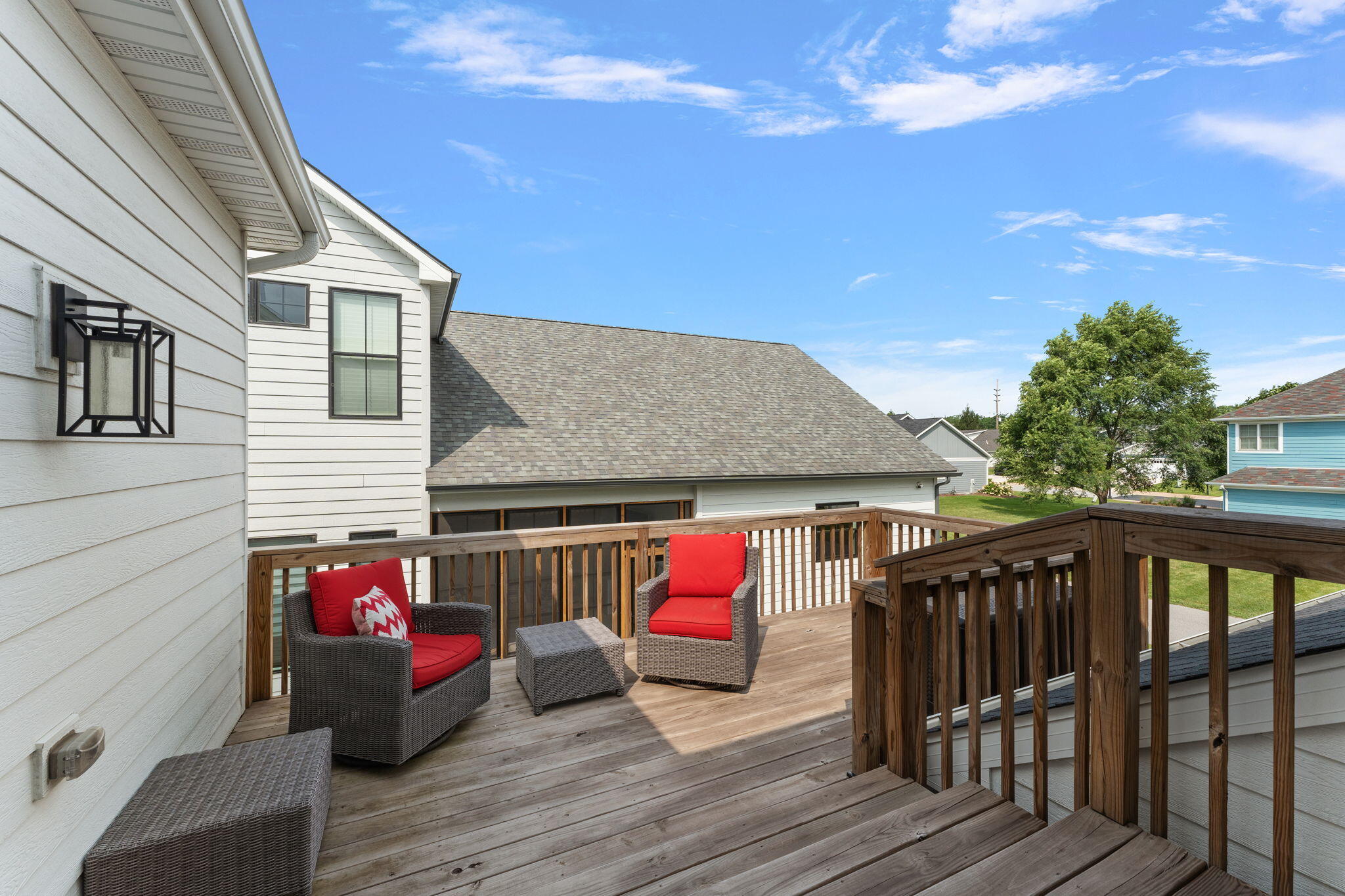 5956 Beacon Lane Portage, IN 46368 - Photo 31 of 57 a view of deck with wooden floor and seating space