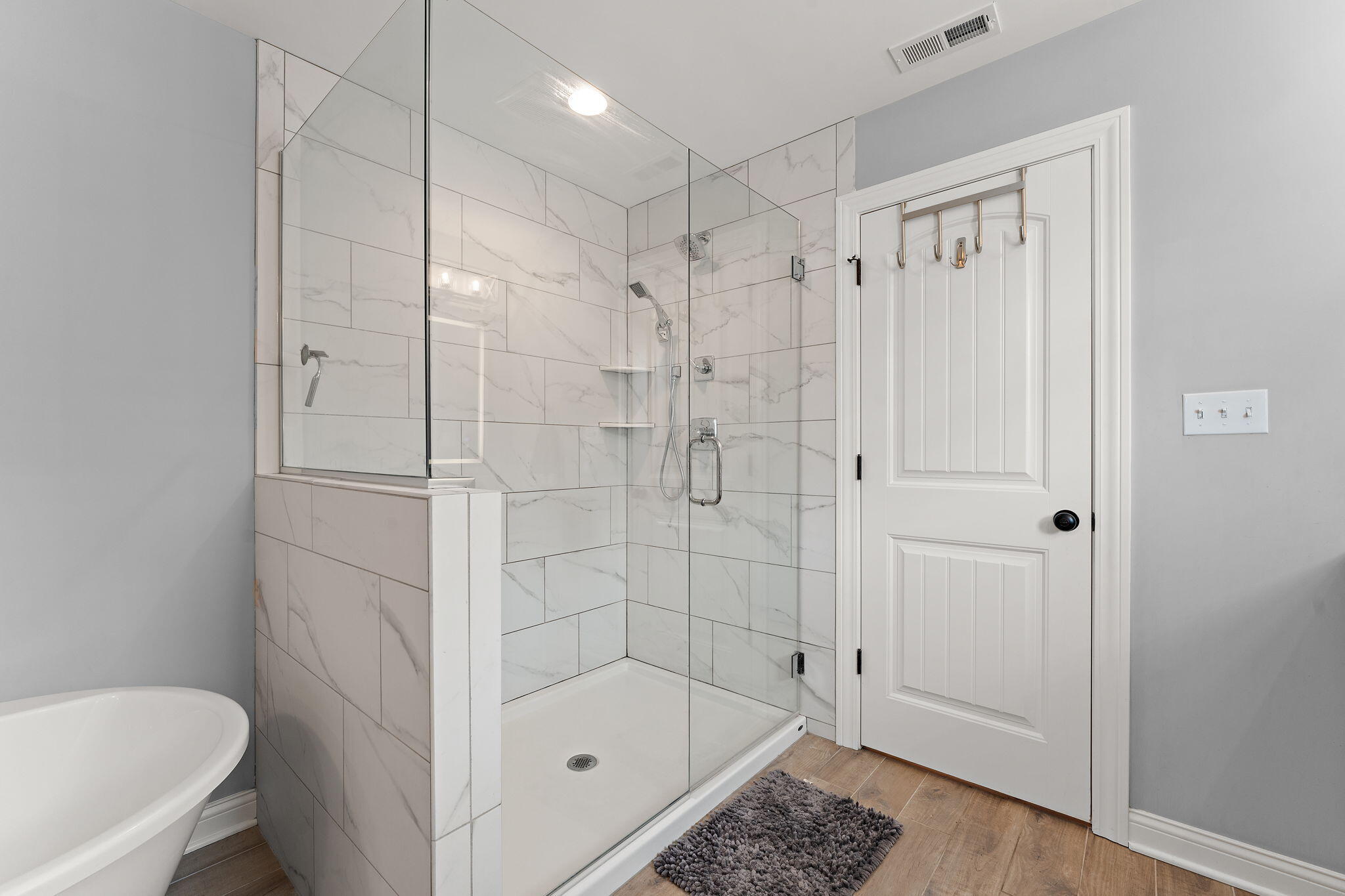 5956 Beacon Lane Portage, IN 46368 - Photo 34 of 57 a bathroom with a shower and toilet