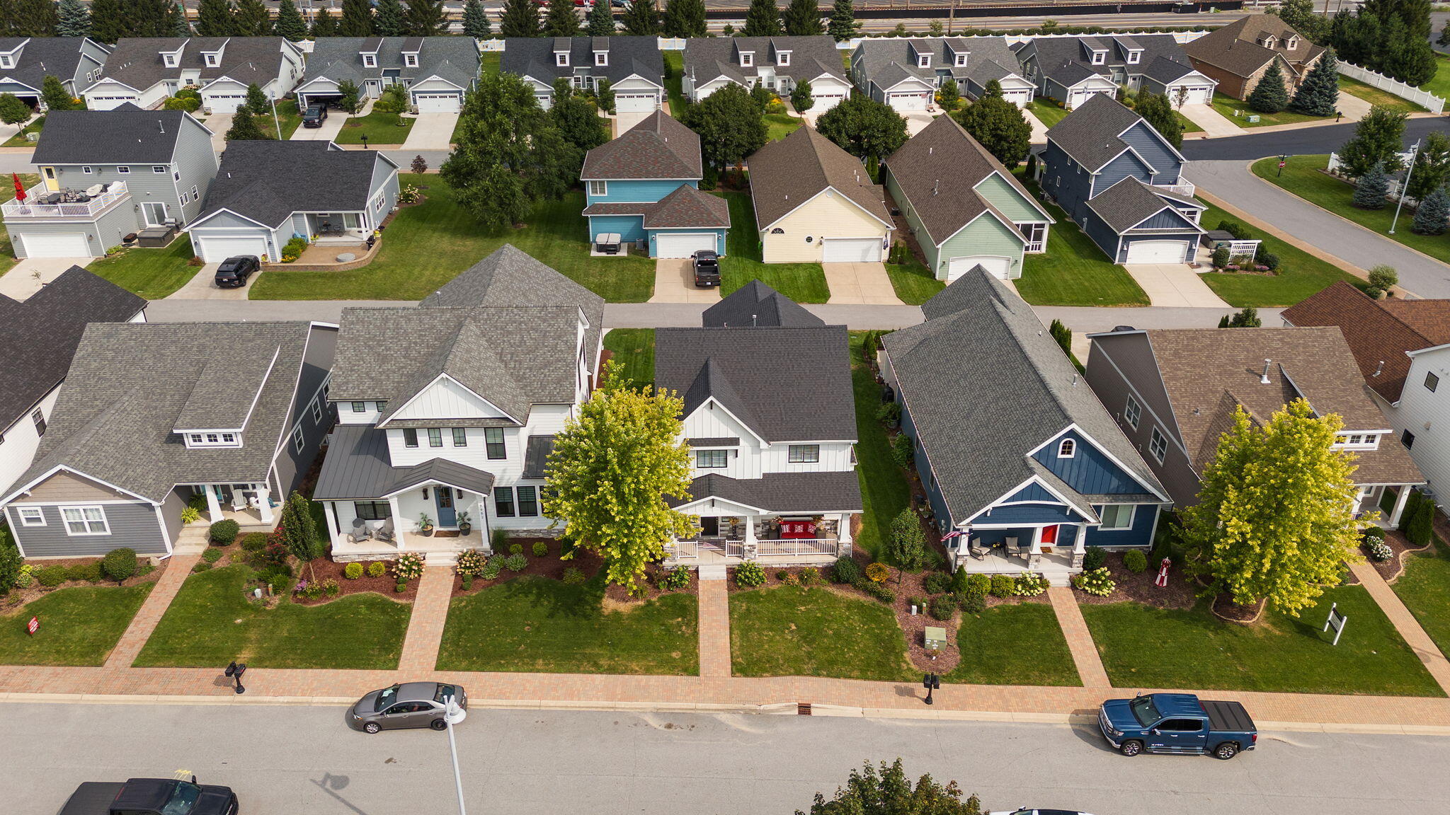 5956 Beacon Lane Portage, IN 46368 - Photo 46 of 57 an aerial view of multiple houses