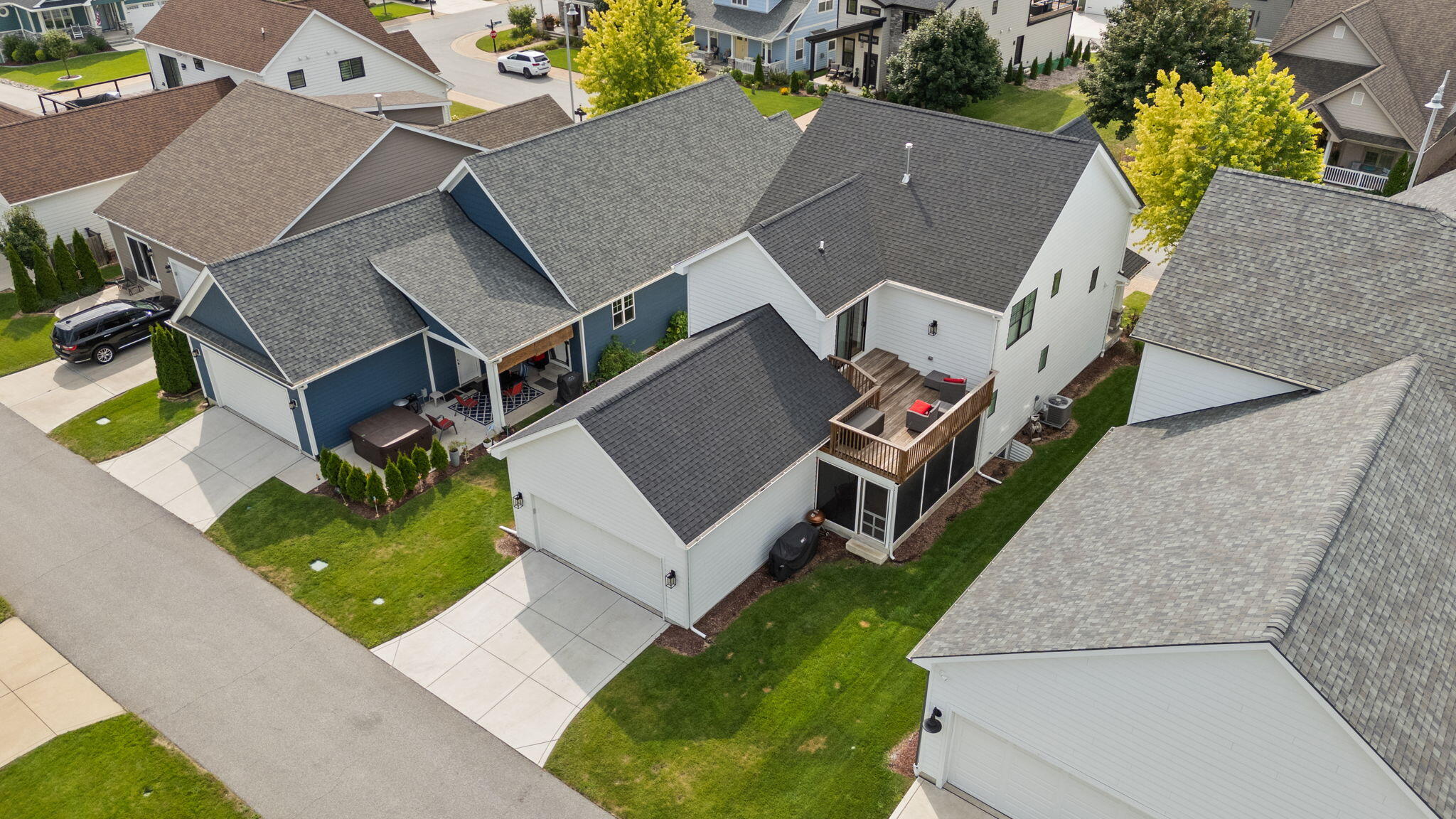 5956 Beacon Lane Portage, IN 46368 - Photo 50 of 57 an aerial view of a house with a yard