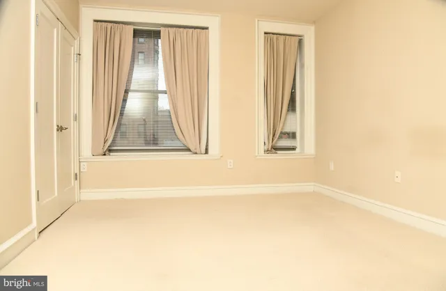 a view of a bathroom with a bathtub