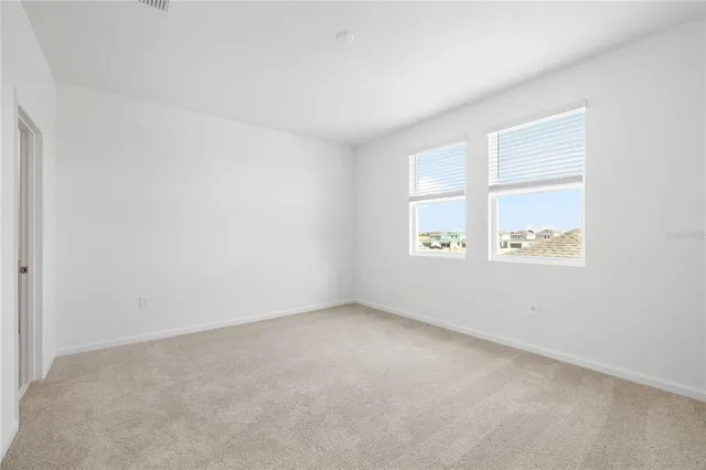 an empty room with a window