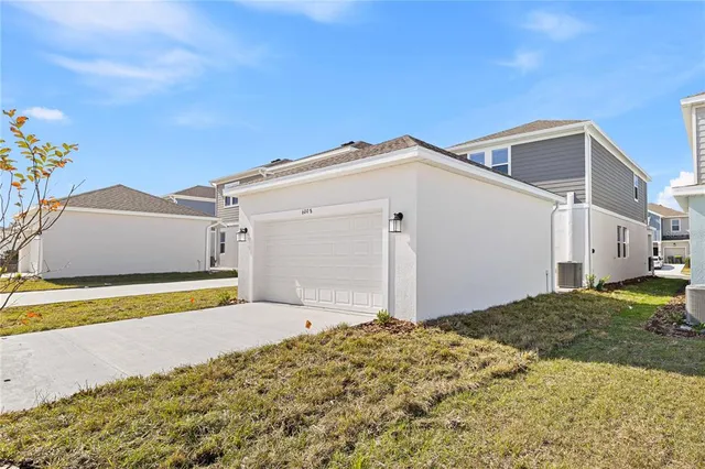a view of a house with a backyard