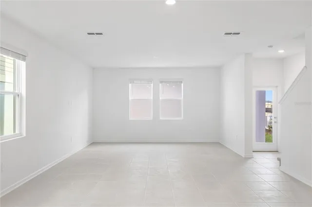 an empty room with a window