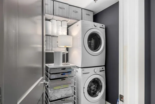 a view of a balcony with chairs