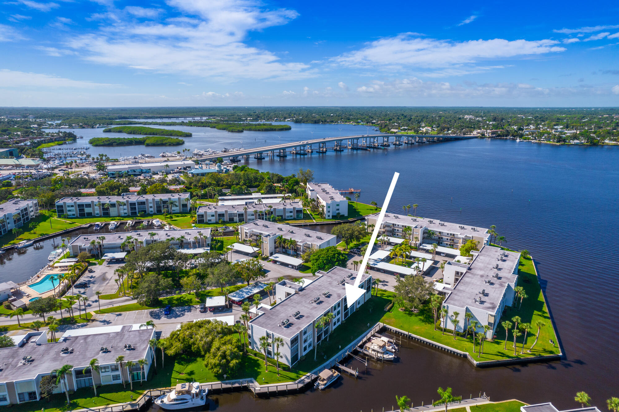 1950 Southwest Palm City Road, Unit 12103 Stuart, FL 34994 - Photo 34 of 37 an aerial view of a house with a garden