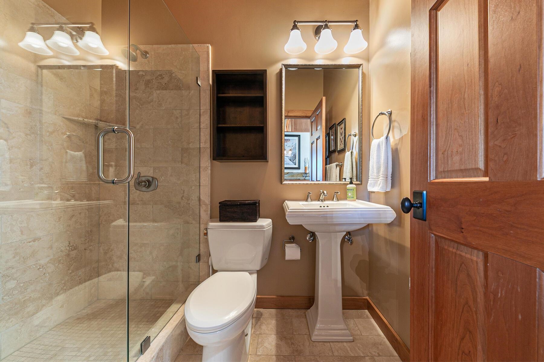6108 Rocky Point Northstar, CA 96161 - Photo 15 of 28 a bathroom with a toilet sink and shower