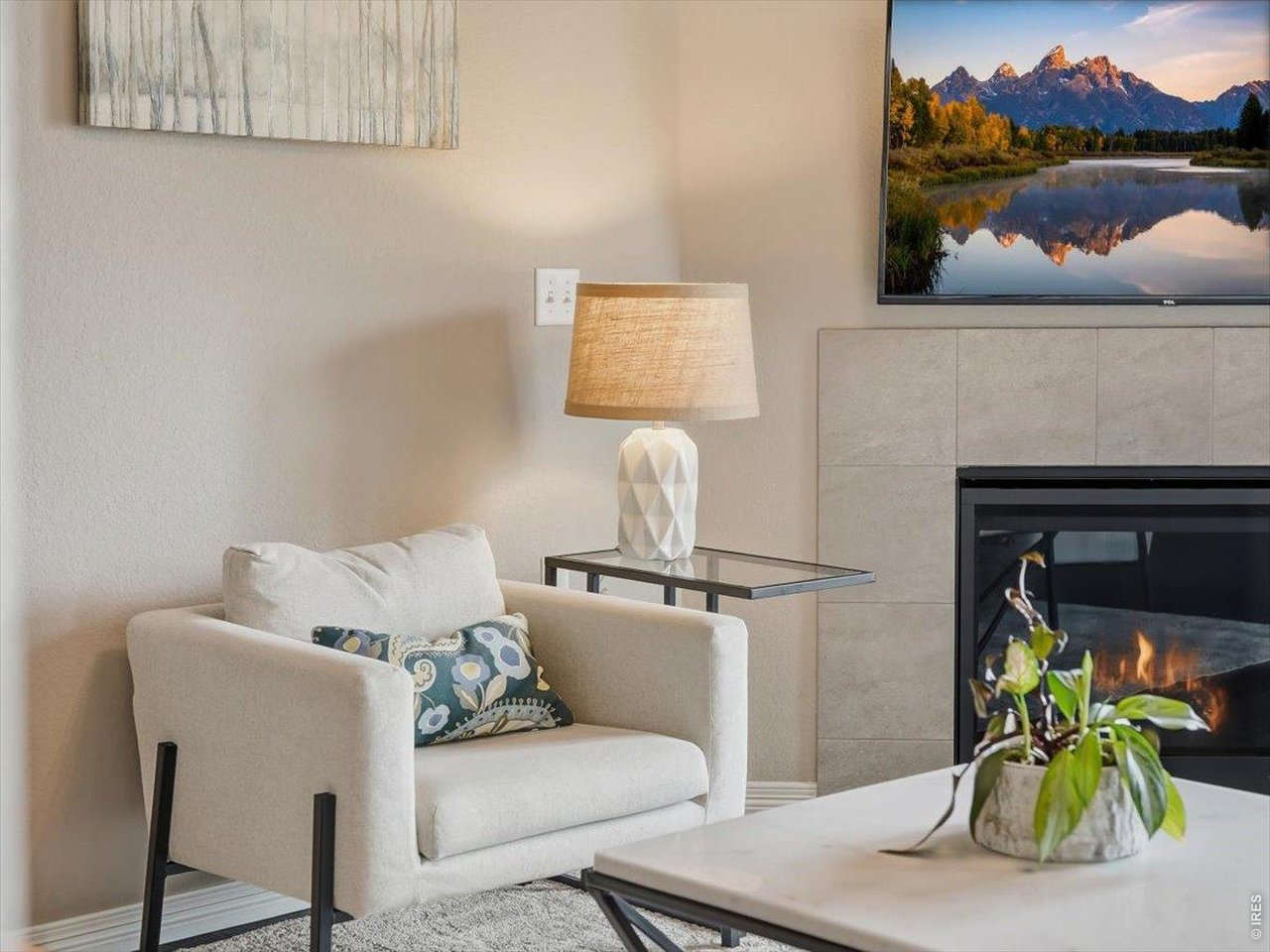 1766 Ruddlesway Drive Windsor, CO 80550 - Photo 15 of 50 a living room with furniture and a fireplace