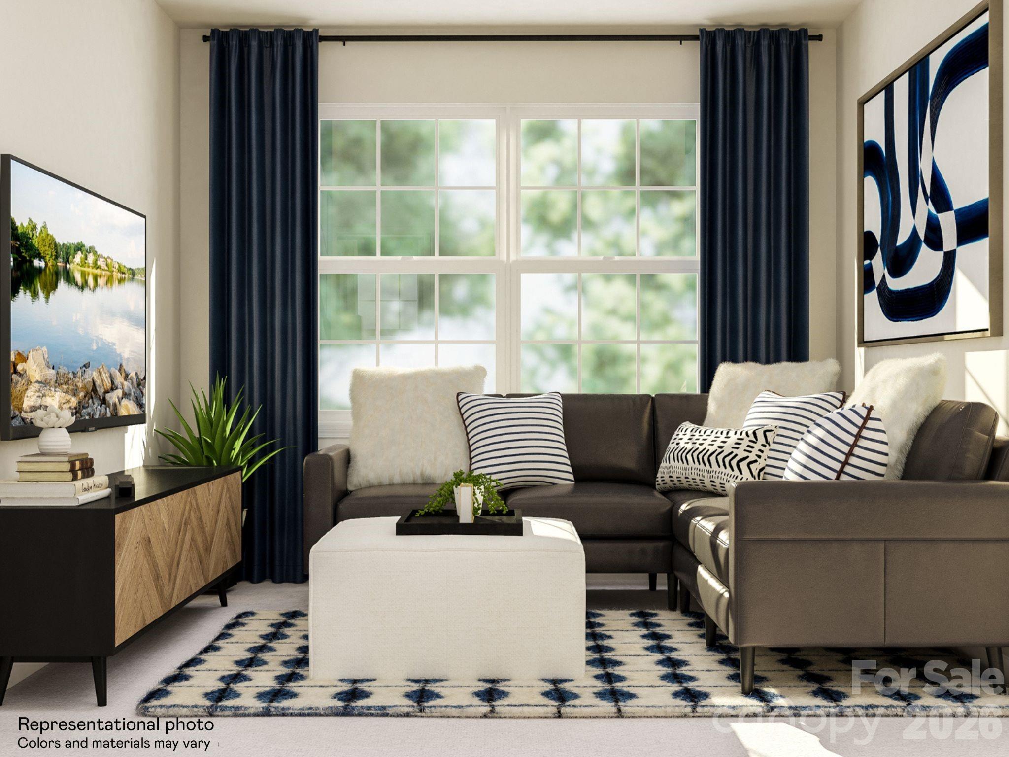 7002 Juneberry Way Maiden, NC 28650 - Photo 19 of 25 a living room with furniture and a floor to ceiling window