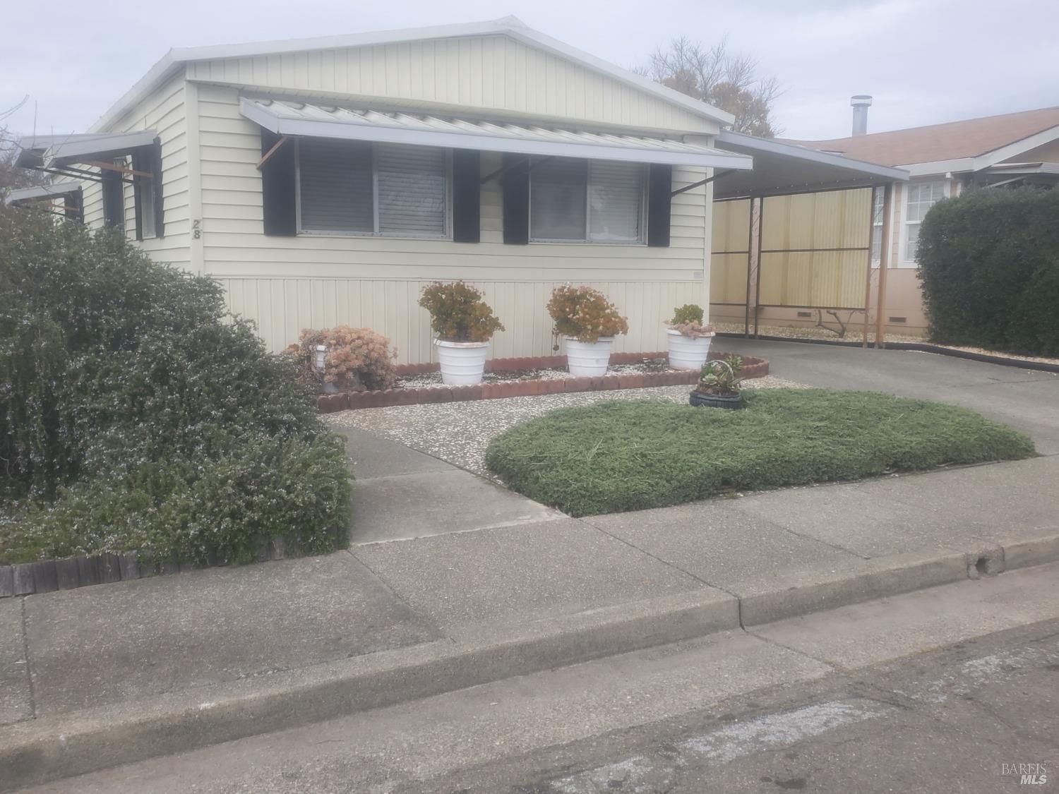 a front view of a house