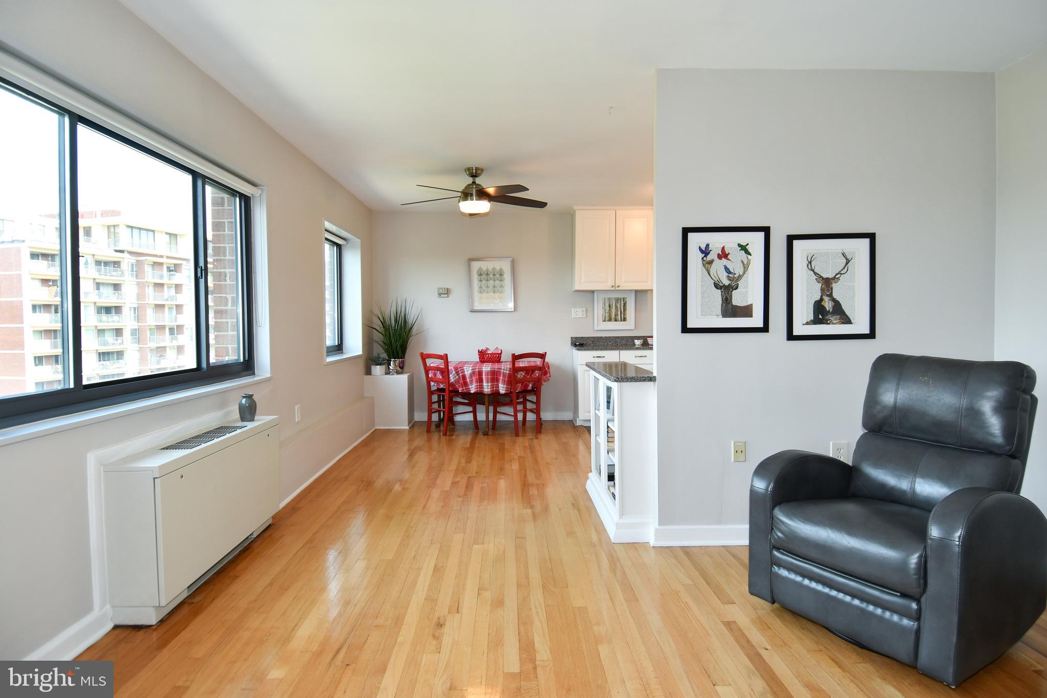 1200 South Arlington Ridge Road, Unit 704 Arlington, VA 22202 - Photo 7 of 30 Living Room to Dining Room large windows