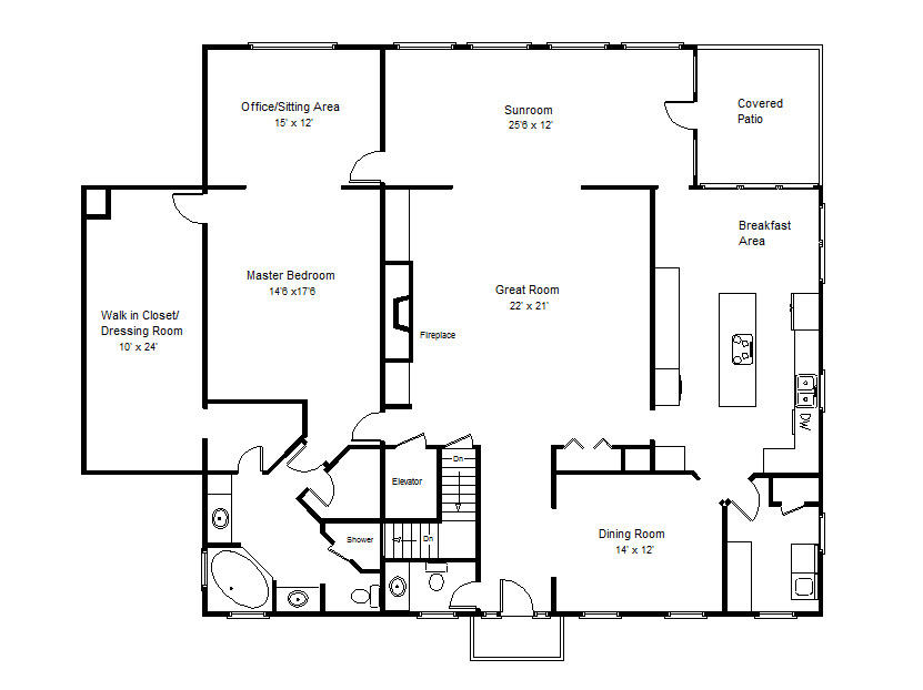 1728 Pinopolis Road Moncks Corner, SC 29461 - Photo 25 of 25 1728 Pinopolis Rd Floor plan -main floor