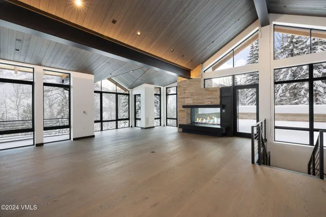 a view of a large window with the outdoor space