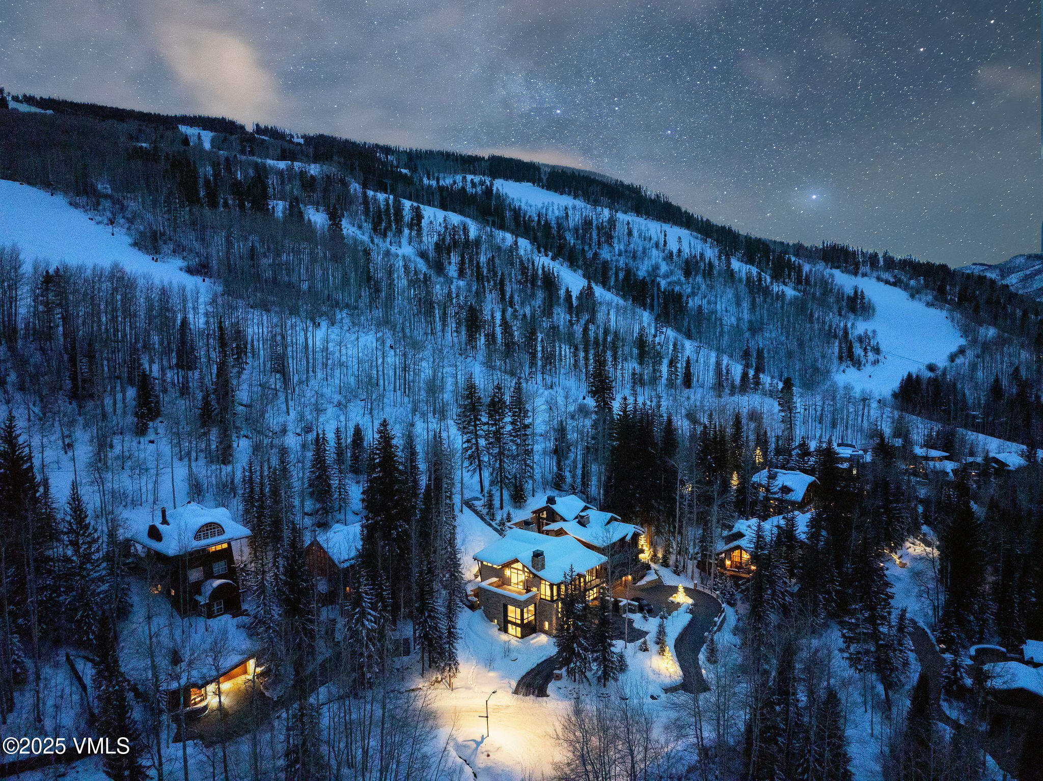 366 West Forest Road Vail, CO 81657 - Photo 35 of 82 366_forest_aerial_twilight_a