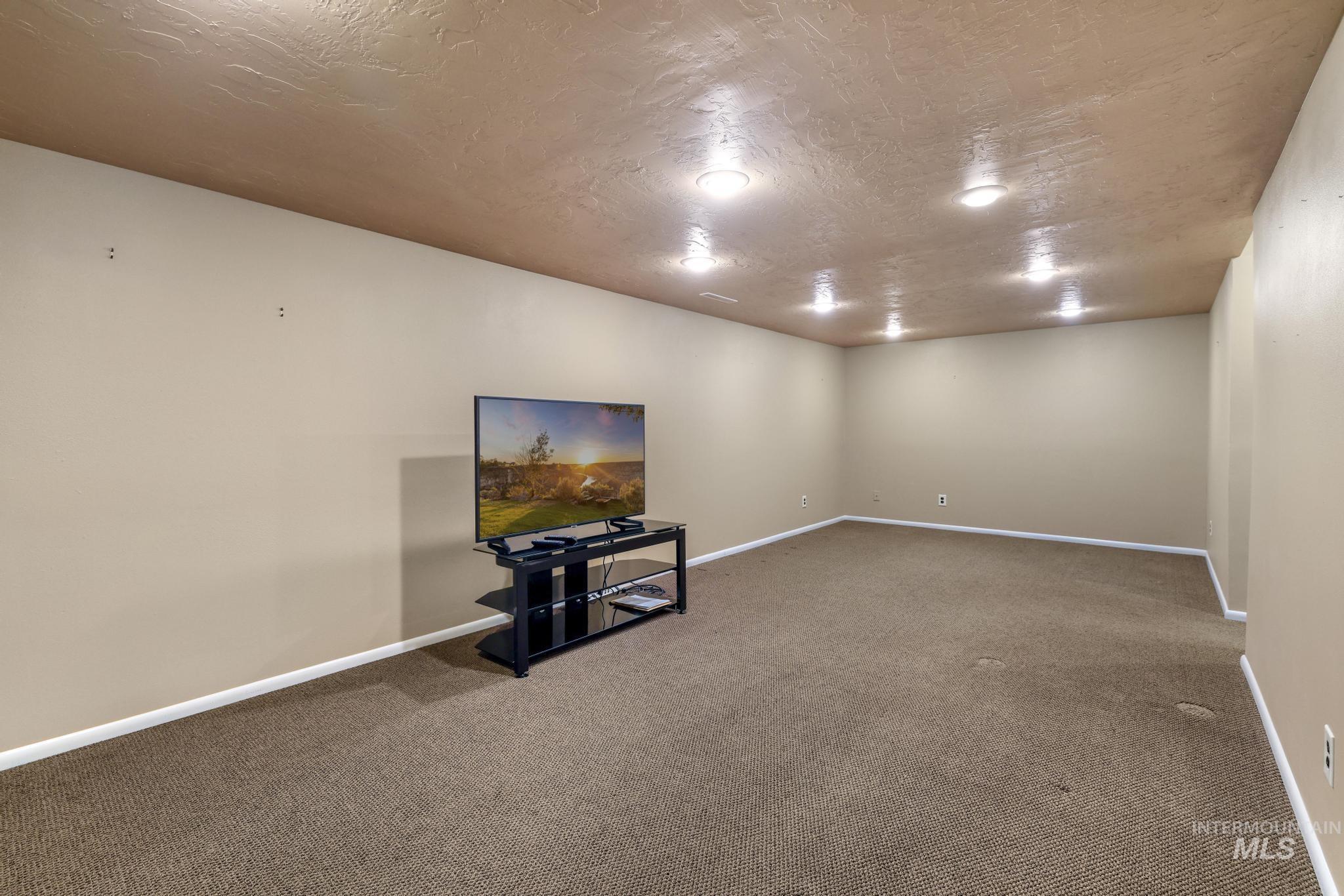 1172 Hankins Road North Twin Falls, ID 83301 - Photo 40 of 49 Empty room featuring carpet flooring and a textured ceiling