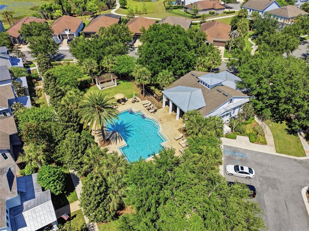 11486 Misty Oak Alley Windermere, FL 34786 - Photo 45 of 47 an aerial view of residential house with outdoor space and trees all around