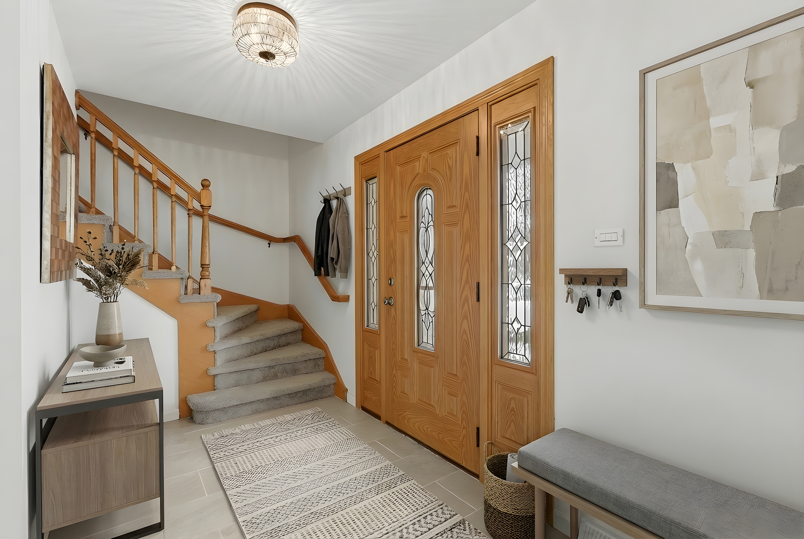 7209 Grant Street Darien, IL 60561 - Photo 9 of 36 a view of a hallway with staircase