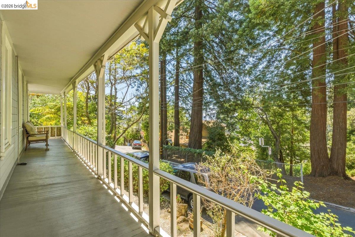 1631 La Vereda Road Berkeley, CA 94709 - Photo 4 of 42 Covered porch with white railings and decorative posts