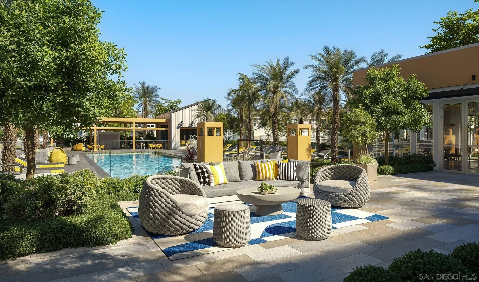 6060 Astra Loop, Unit 230 Chula Vista, CA 91913 - Photo 1 of 24 a view of a patio with couches chairs and potted plants
