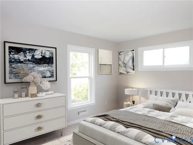 an empty room with a window