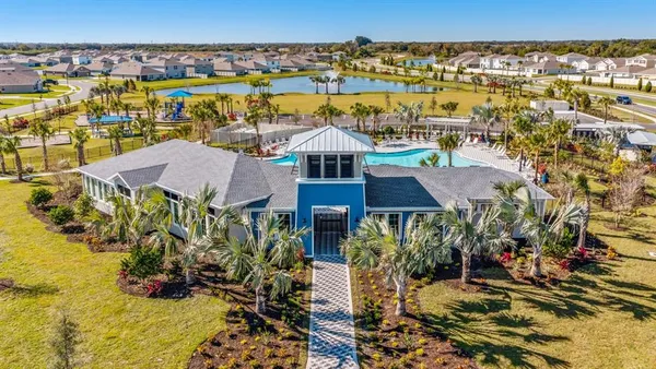 an aerial view of multiple house