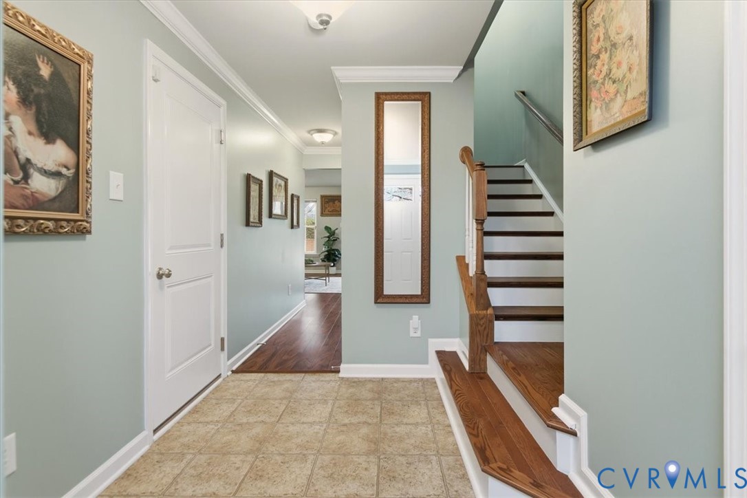 4836 Skyline Ridge Drive Midlothian, VA 23112 - Photo 21 of 44 a view of entryway and hall with wooden floor