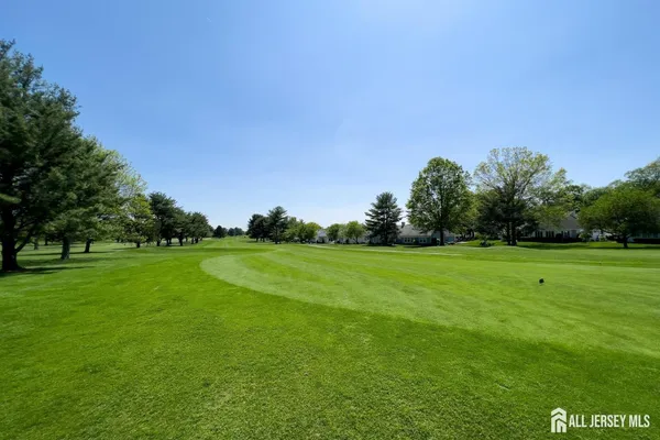 a view of field with trees in the background