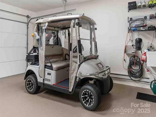 a view of a car garage