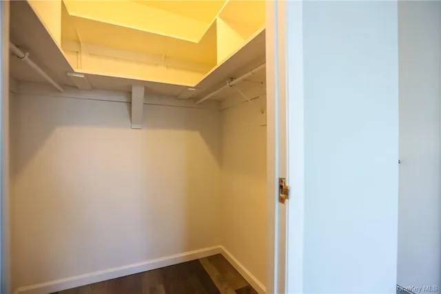 a view of small space with racks on the wall