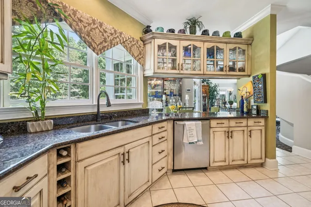 a bathroom with a bathtub and a sink