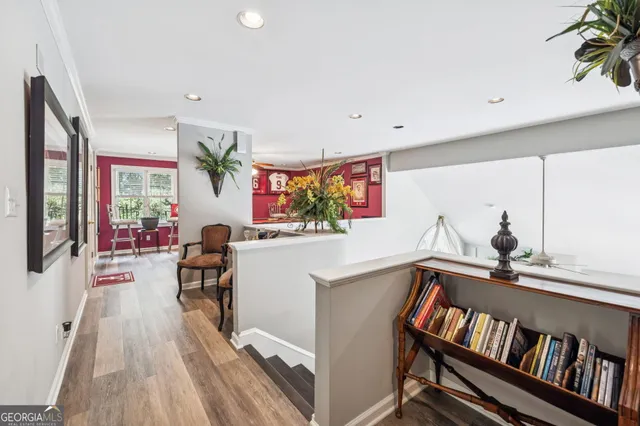 a view of a bunch of trees and bushes