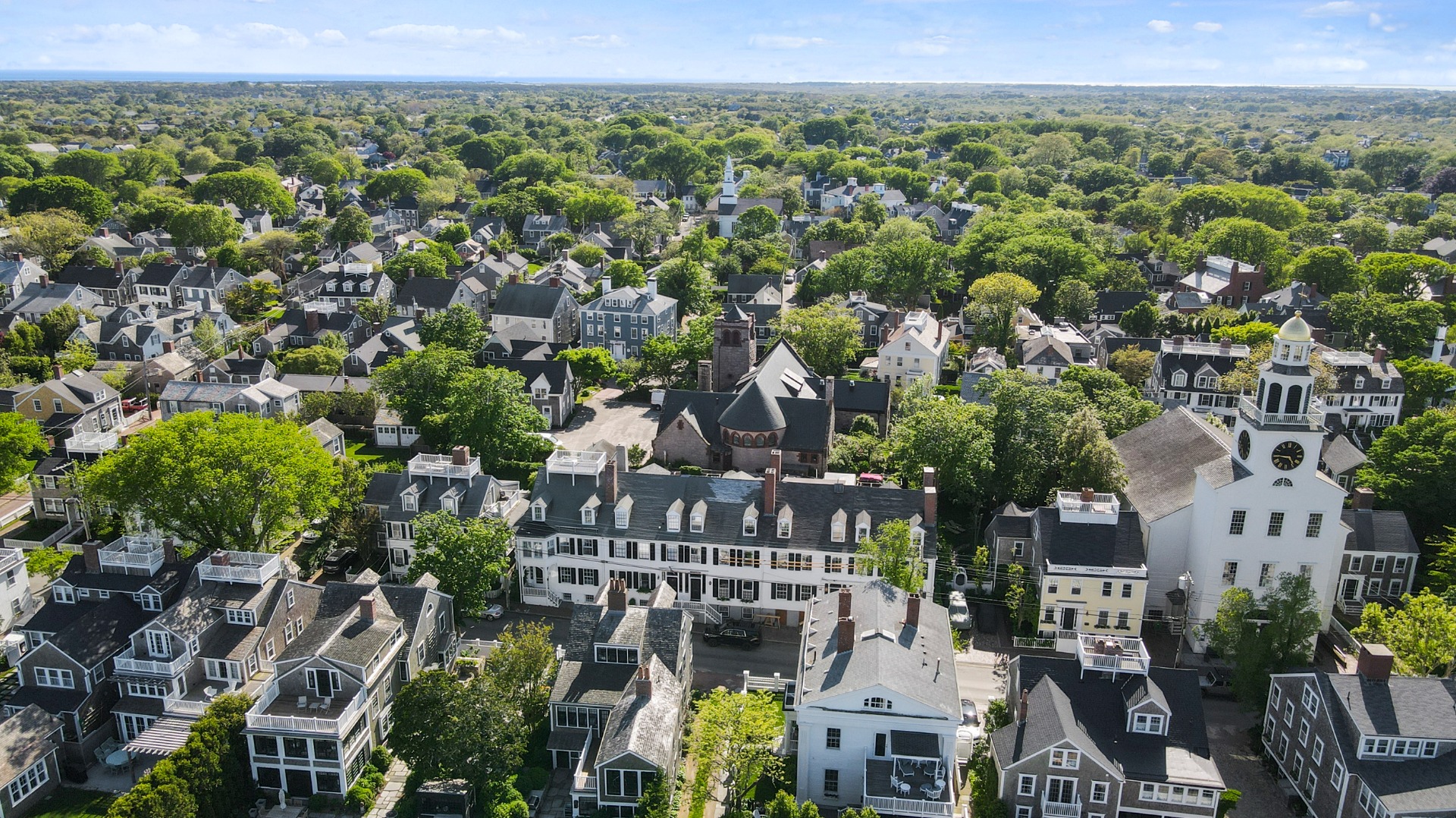 19 Orange Street Nantucket, MA 02554 - Photo 74 of 85 an aerial view of multiple house