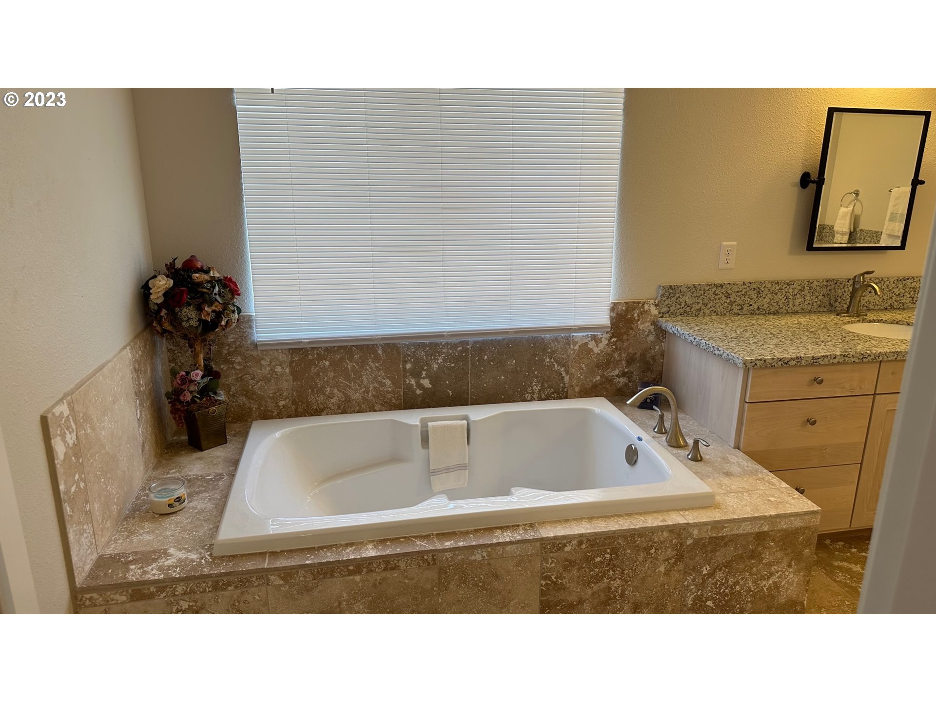 746 Divot Loop Sutherlin, OR 97479 - Photo 9 of 32 a bathroom with a tub sink and mirror