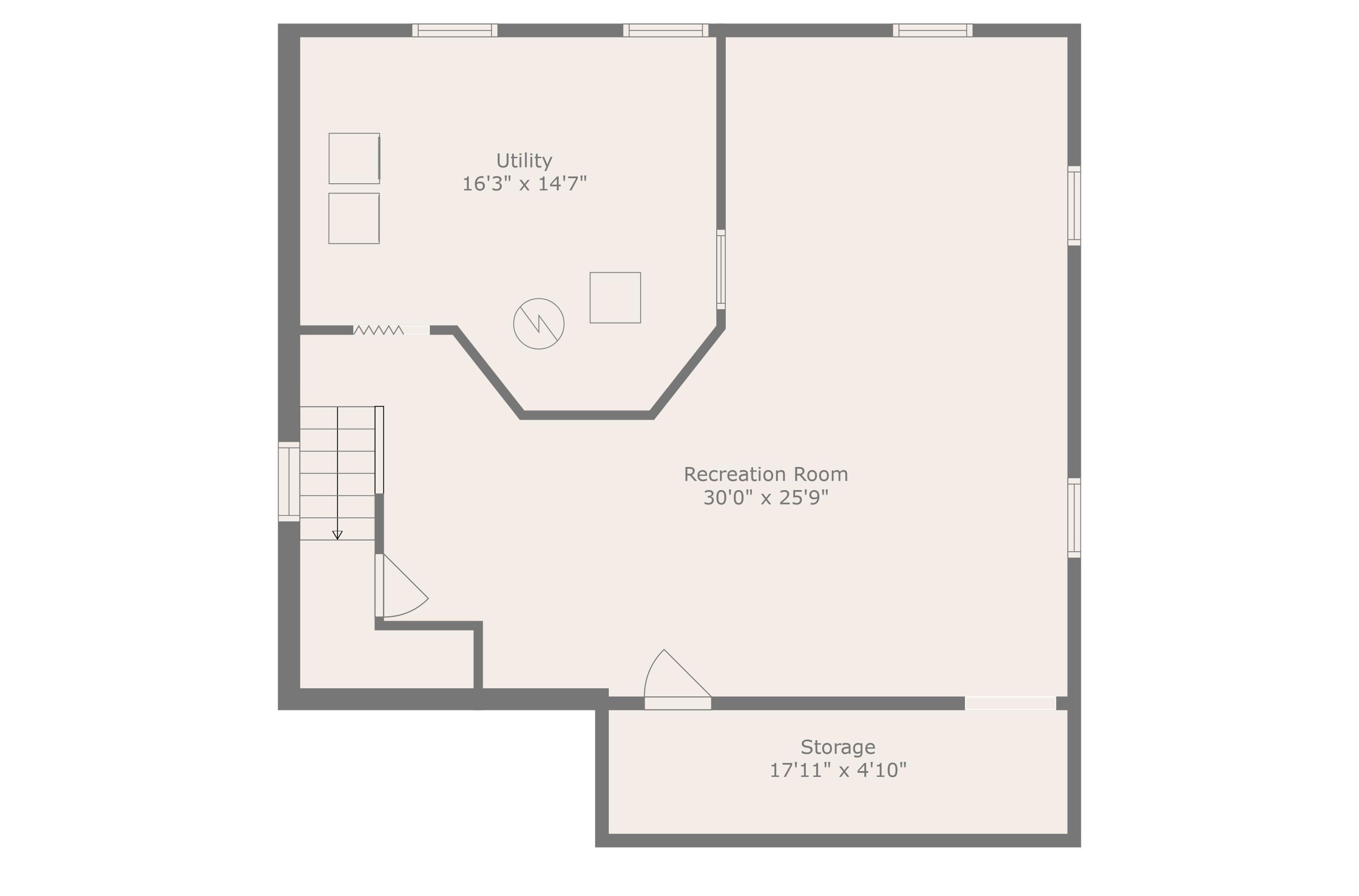 1603 Park Road Jackson, MI 49203 - Photo 41 of 41 Finished Lower Level Floor Plan