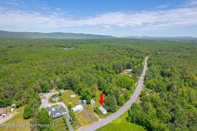 a view of a lush green field