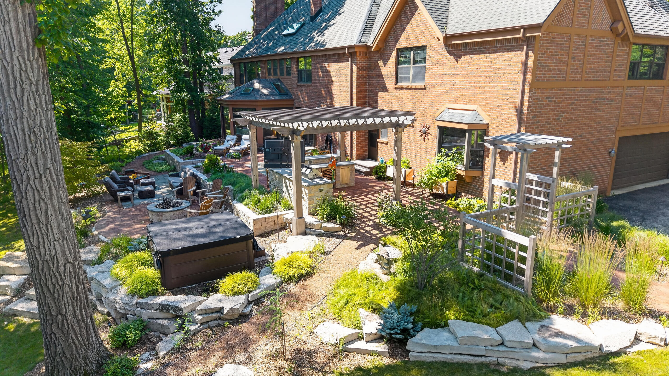 225 East Ravine Baye Road Bayside, WI 53217 - Photo 72 of 83 Backyard Aerial View