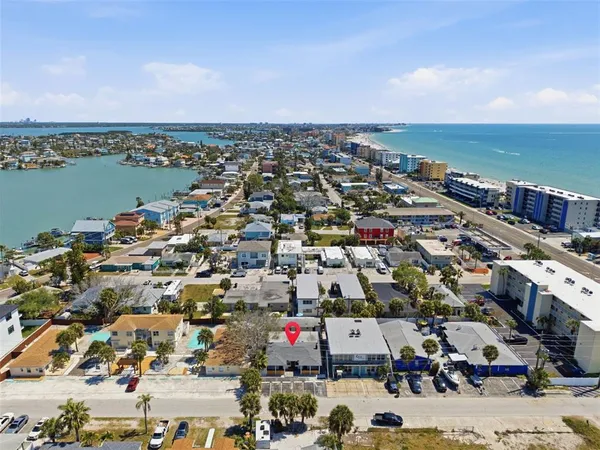 an aerial view of a city