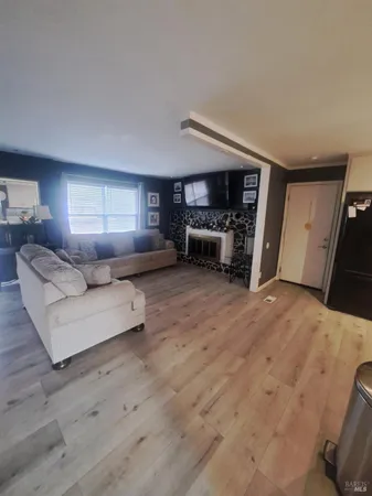 a view of wooden door