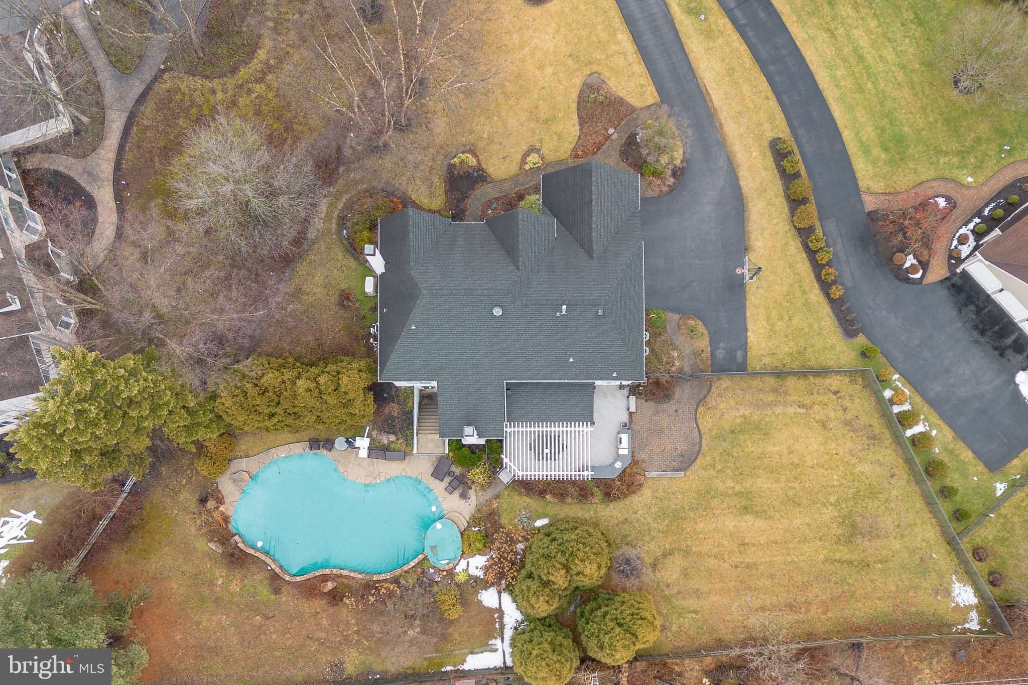 300 Bell Court Exton, PA 19341 - Photo 78 of 79 a aerial view of a house with a swimming pool