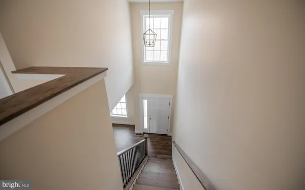 a view of hallway with stairs