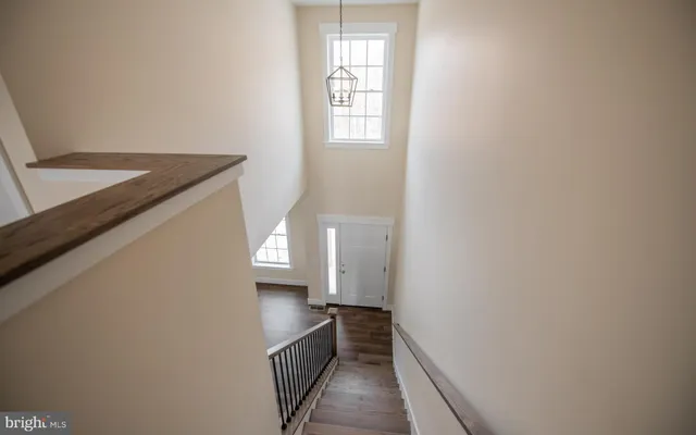 a view of hallway with stairs