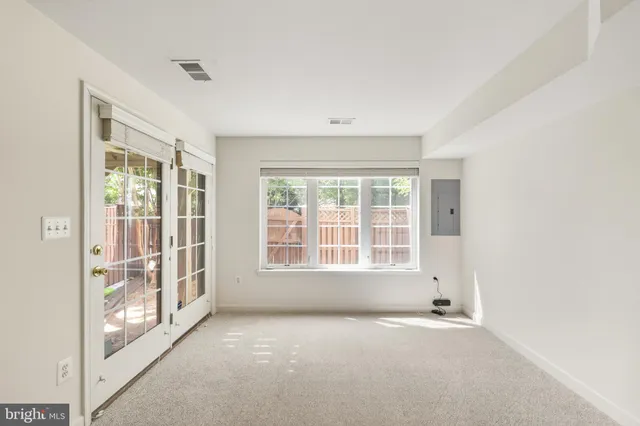 a view of a porch with a yard